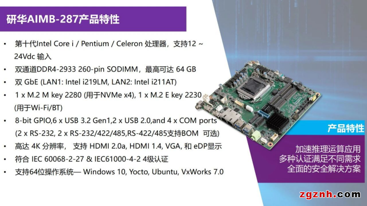 研華Mini-ITX AIMB-277287新品上市！搭載第10代Intel Core處理器 密集型AI加速推理運(yùn)算應(yīng)