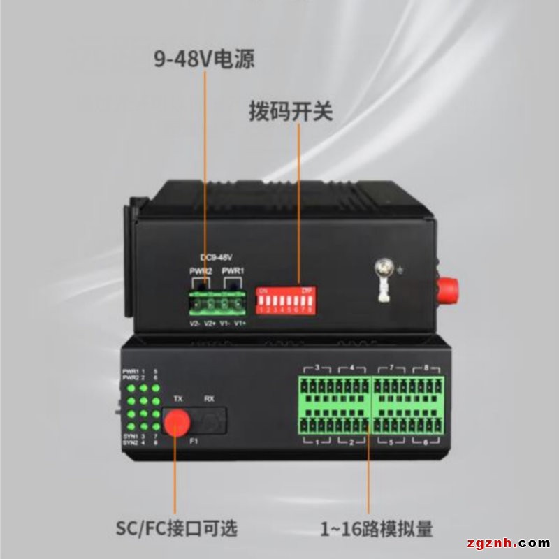 800-漢源高科1～16路4-20mA工業(yè)級(jí)模擬量光端機(jī)15_副本